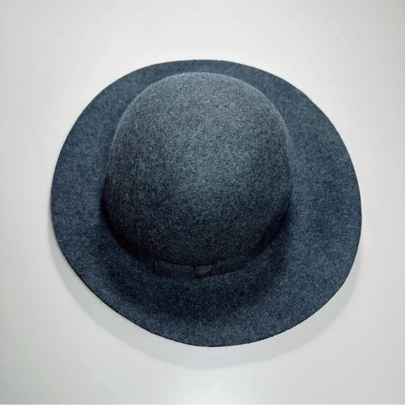 Banana Republic Womens Size M/L Wool Wide Brim Grey Fedora Hat